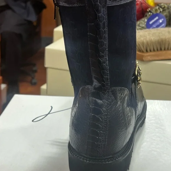Mauri Dark Blue Genuine Ostrich skin Boots 2025 edition!!! - Picture 4 of 7